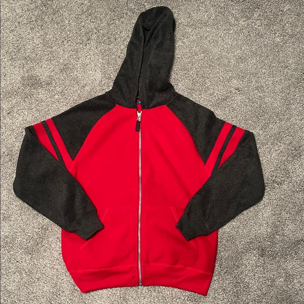 Greendog Red and Gray Kids Hooded Jacket
